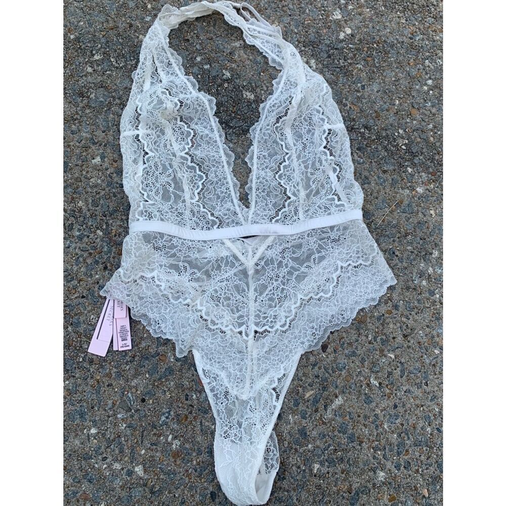 NWT Victoria’s Secret White Lace Lingerie Bodysuit